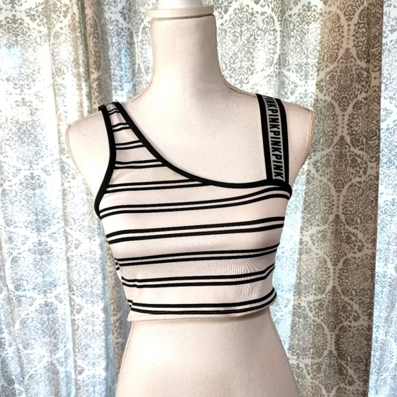 PINK Victoria Secret Women's Ultimate Logo Strap Sports Crop - Picture 3 of 8